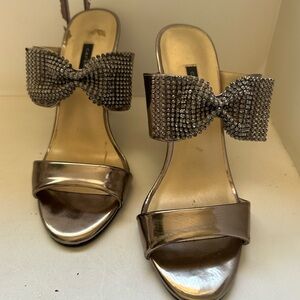 Camparros fancy rhinestone bow shoes